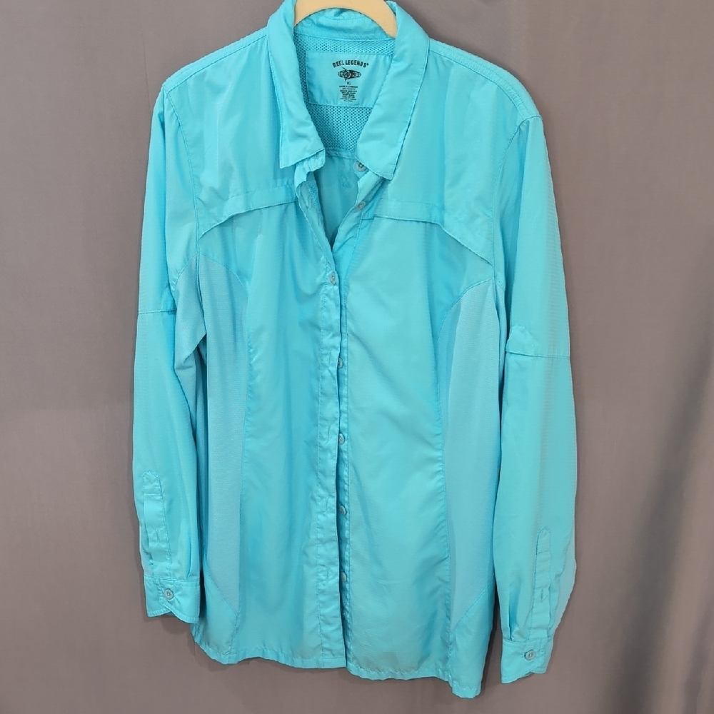 Turquoise Button-Up Shirt XL